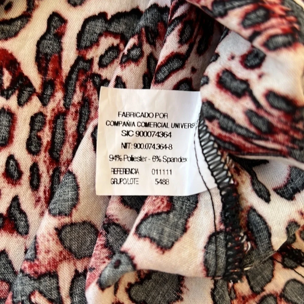 Eva Castillo Leopard Print Lace Racerback Slip Nightgown S - Picture 10 of 11
